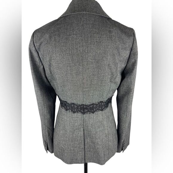 Classiques Entier For Nordstrom Women’s Gray Blazer W/ Black Lace waist Sz 6 - Picture 4 of 9